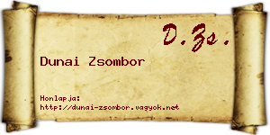 Dunai Zsombor névjegykártya